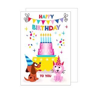 Edition Seidel Carte d'anniversaire de qualité supérieure avec enveloppe. Carte de vœux d'anniversaire Billet Happy Birthday pour enfant garçon fille adolescente fête d'enfant (G3491 SW023) - Publicité