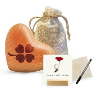 FunkenWerk Coffret Cadeau agréable au Toucher Cœur dans Un Sac Cadeau avec Carte de vœux et Porte-Cartes Porte-Bonheur, Coureur Ange Gardien pour la Famille et Les Amis, (Bon rétablissement) - Publicité