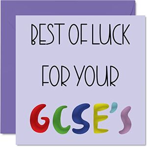 Stuff4 Cartes de chance – Best of Luck for GCSEs – You Got This Cards, carte de vœux pour examen scolaire GCSE Uni, 145 mm x 145 mm pour étudiants, amis, famille, examens - Publicité