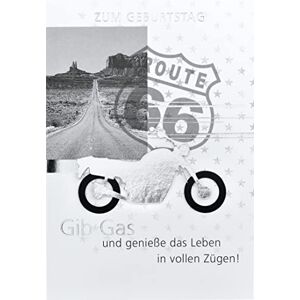 Perleberg Carte d'anniversaire de qualité supérieure de la collection Lifestyle avec motif de moto – Carte d'anniversaire avec enveloppe – Cartes d'anniversaire de qualité supérieure 11,6 x 16,6 cm - Publicité