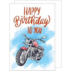 Edition Seidel Premium Carte d'anniversaire avec enveloppe pour hommes et femmes moto (G3037 SW022) - Publicité