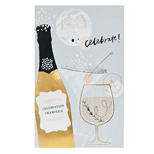 UK Greetings Carte d'anniversaire 50 ans pour elle/amie – Motif champagne - Publicité