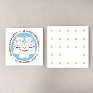 Forletter Carte de vœux, 15 x 15 cm, porte-bonheur - Publicité