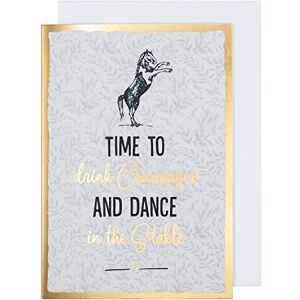 Soulhorse Carte de vœux « Drink Champagne » Cadeau pour les amis des chevaux carte de vœux avec licorne idée cadeau cavalier intérieur carte de vœux carte de vœux à cheval Carte de vœux poney - Publicité