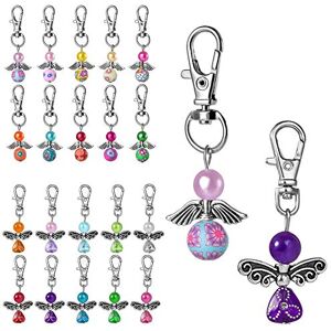 Oumezon 40 pendentifs pour baptême de mariage, communion, confirmation, cadeau pour les invités, ange gardien de Noël, anniversaire, baptême, communion, cadeau d'invités, faits à la main (2 types) - Publicité