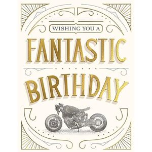 Piccadilly Greetings Carte d'anniversaire moderne Motif moto 20,3 x 15,2 cm - Publicité