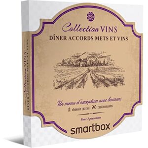 Smartbox Coffret Cadeau Dîner accords Mets et vins Idée Cadeau Gourmand Un dîner accords Mets et vins pour 2 Personnes - Publicité