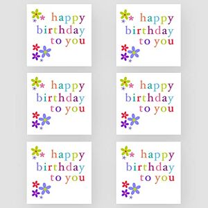 Marvello Lot de 6 cartes d'anniversaire avec fleurs multicolores Enveloppes de qualité supérieure incluses Un motif Vierge à l'intérieur Pour elle, maman, sœur, amie, grand-mère, tante - Publicité