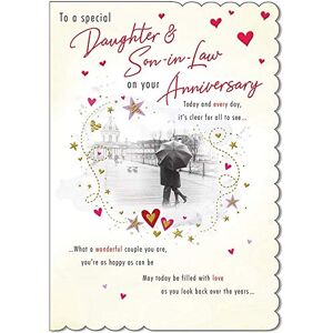Piccadilly Greetings Carte d'anniversaire traditionnelle pour belle-fille et beau-fils – 22,9 x 15,2 cm - Publicité