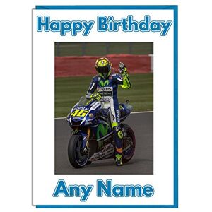 AK Giftshop Carte d’anniversaire personnalisable Moto GP, n’importe quels nom et âge - Publicité