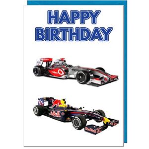 AK Giftshop Carte d'anniversaire – Thème Formule 1 – Papa, mari, frère, fils, grand-père, petit ami - Publicité