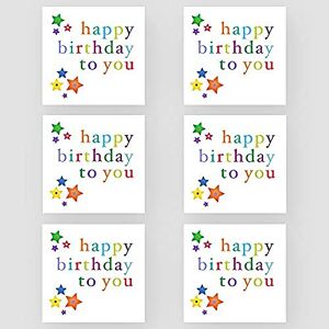 Marvello Lot de 12 cartes d'anniversaire avec étoiles multicolores Enveloppes de qualité supérieure incluses Un motif Intérieur vierge Pour lui, papa, frère, ami, grand-père, oncle - Publicité