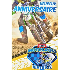 AFIE 65-1252 Carte Heureux Anniversaire Bleu Brillant Moto Cross Sport Mécanique Vitesse Années Fabriqué en France - Publicité