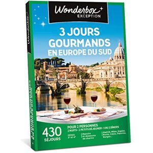 Wonderbox Coffret Cadeau Séjours 3 Jours Gourmands en Europe du Sud 2 Nuits avec Un Ou Deux Dîner(s) Et Petits Déjeuners - Publicité