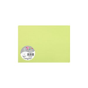 Clairefontaine Sachet de 5 cartes simples Pollen 148x210 210g/m2 - Vert bourgeon - Lot de 10 Bleu lavande