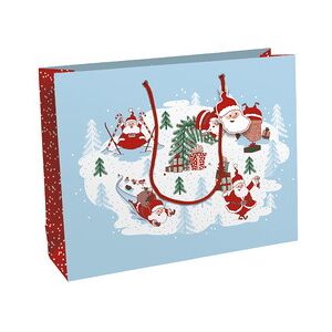 Clairefontaine Sac cadeau de Noël 'Petit Papa Noël',shopping - Lot de 7 Blanc