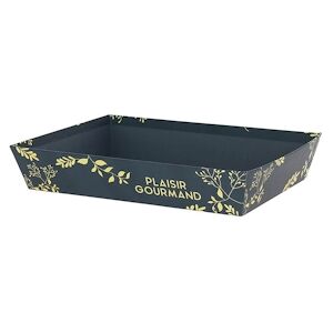 CREAPAK plaisir gourmand corbeille carton rectangle 26x20x5 cm - carton de 48 - Publicité