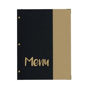 BEQUET Carte des menus 'SAVANA' marquage menu beige 24,5x31,5cm 3 pages x1