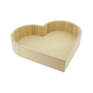 CREAPAK bosco corbeille coeur en bois naturel 22.5x19x5 cm - carton de 30