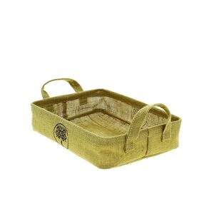 CREAPAK bengale corbeille rectangle toile de jute enduite 28x20x6 cm - carton de 20