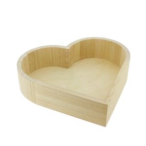 CREAPAK bosco corbeille coeur en bois naturel 22.5x19x5 cm - carton de 30