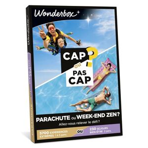 Coffret cadeau Wonderbox CAP ou PAS CAP Parachute ou week-end zen ? - Publicité