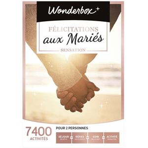 Coffret cadeau Wonderbox Félicitations aux Mariés Sensation - Publicité