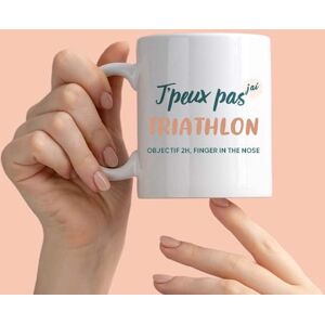 Cadeaux.com Mug personnalisé - J'peux pas j'ai triathlon - Publicité