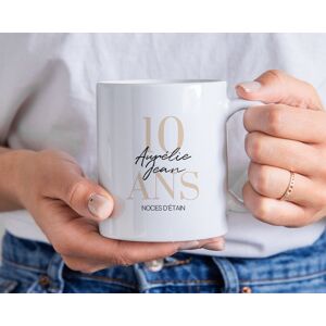 Cadeaux.com Mug personnalisé anniversaire de mariage - Noces d'Étain - Publicité