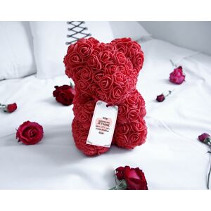Cadeaux.com Ours en roses avec carte personnalisée - Aujourd'hui je t'aime depuis
