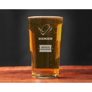 Cadeaux.com Verre à bière personnalisé pinte - Rugby - Publicité