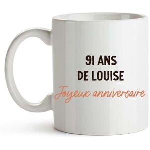 Cadeaux.com Mug avec message personnalisé femme 91 ans - Publicité