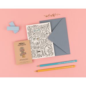 Cadeaux.com Carte à colorier et à semer - Merci Maîtresse