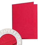 Paquet de 25 cartes double Grain de Pollen 210g/m2 110x155mm - Cerise - Lot de 3