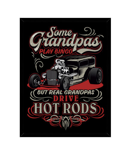 tostadora.fr Cadres cadeau de boîte rétro pour les grands-parents rockers vintage hotrod USA rock and roll L