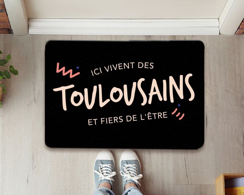 Cadeaux.com Paillasson personnalisé - Ici vivent des Toulousains