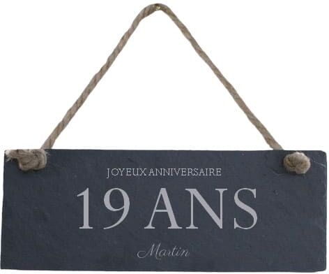 Cadeaux.com Plaque de porte personnalisable homme 19 ans