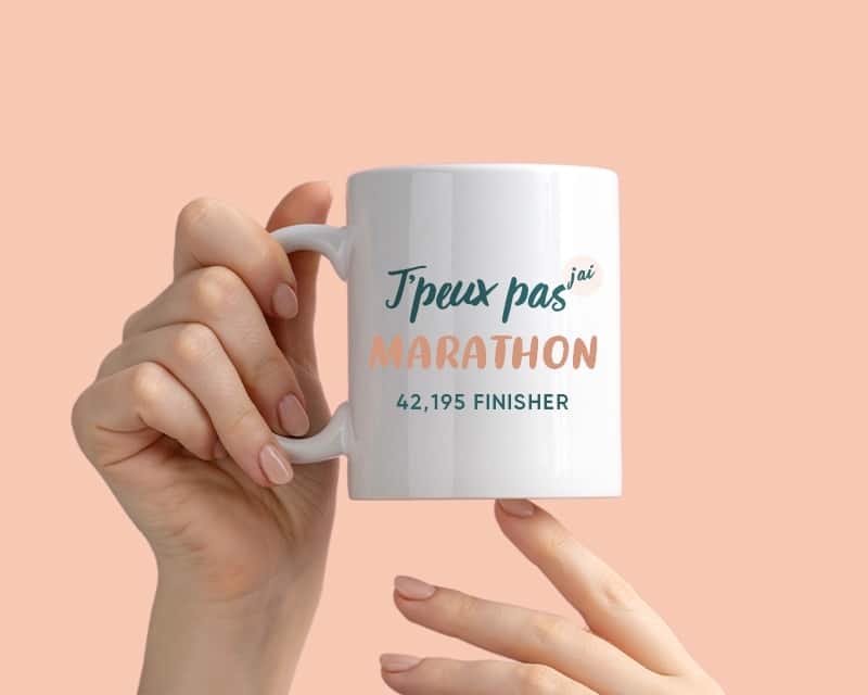 Cadeaux.com Mug personnalisé - J'peux pas j'ai marathon