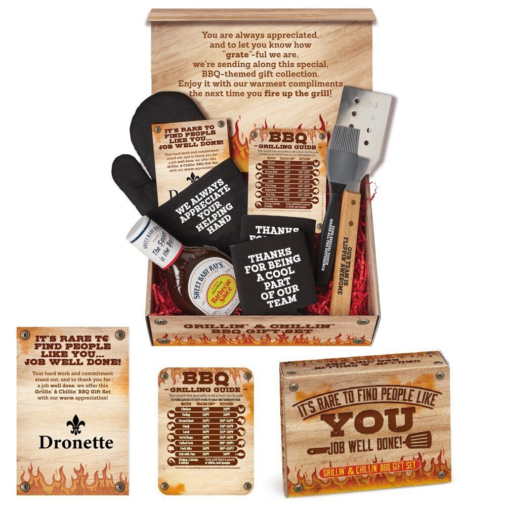 Positive Promotions 25 Grillin' & Chillin' BBQ Employee Care Kits - Card Personalization Available