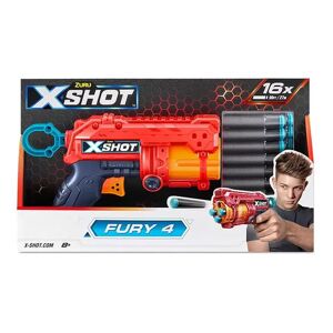 X-Shot - Excel Fury 4 Blaster (16 Darts), Multicolor