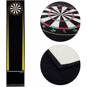 KINGPOWER Dart Teppich Matte Gelb Steeldart Dartpfeile Dartboard Zubehör Dartteppich Target Oche Darts Abwurflinie Schutz Gummi Boden Dartscheibe 290 x 60 cm