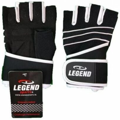 Legend Sports Fitness Handschuh Legende Griff schwarz weiß Größe L