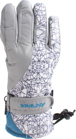 Starling Ski   Handschuhe Taslan Mirre Jr grau / weiß Größe 5/140