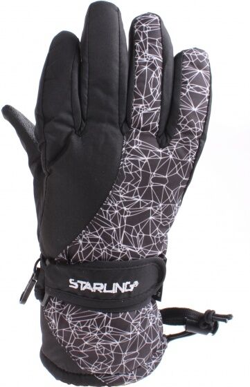 Starling Ski   Handschuhe Taslan Mirre Jr schwarz / weiß Größe 5.5 / 152