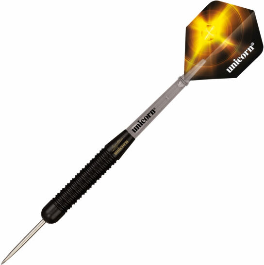 Unicorn Gary Anderson Brass Darts Stielspitze 25g Messing schwarz/gelb