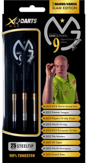 XQ Max MVG Career Slam Edition Dartset Stahlspitze schwarz Gewicht 21