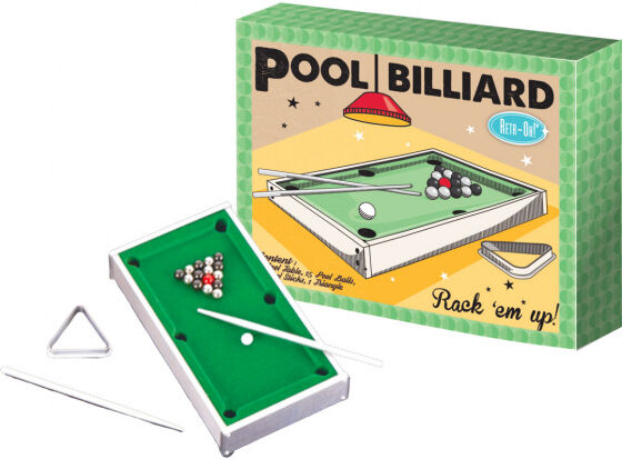 Invento Desktop Pool Billard Set 18 x 22 cm grün