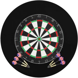 vidaXL professionel dartskive i sisal med 6 dartpile og ramme