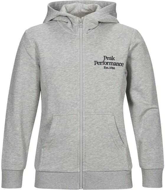 Peak Performance Junior Original Zip Hood Grå Grå 160