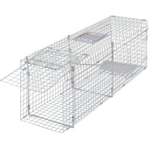 vidaXL Trampa para animales vivos galvanizada 100 cm